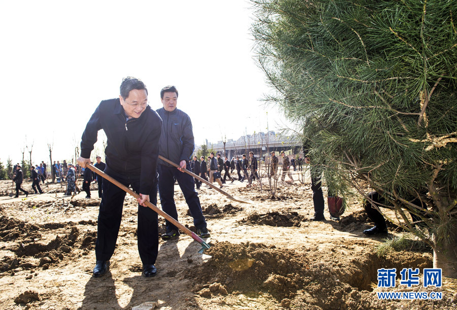 党和国家领导人参加首都义务植树活动