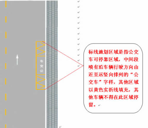 广大市民乘车时,应当在公交车候车站台上候车,不得进入停靠站标线区域