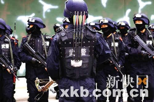 广州武警特战队配发反恐仪器备战亚运安保(图)