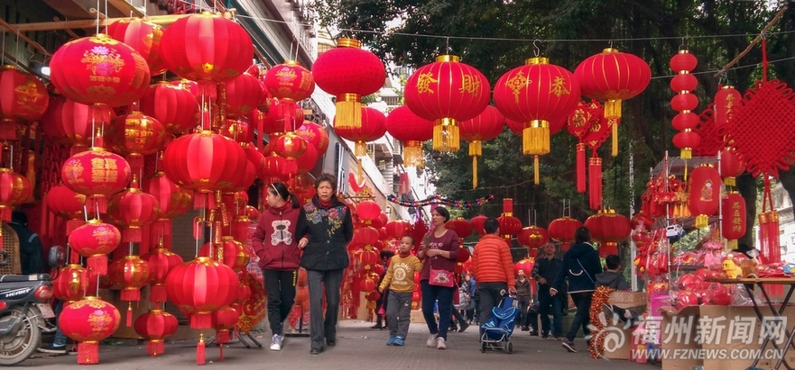 春节年味渐浓　花市灯市“吃市”汇成福州“市”