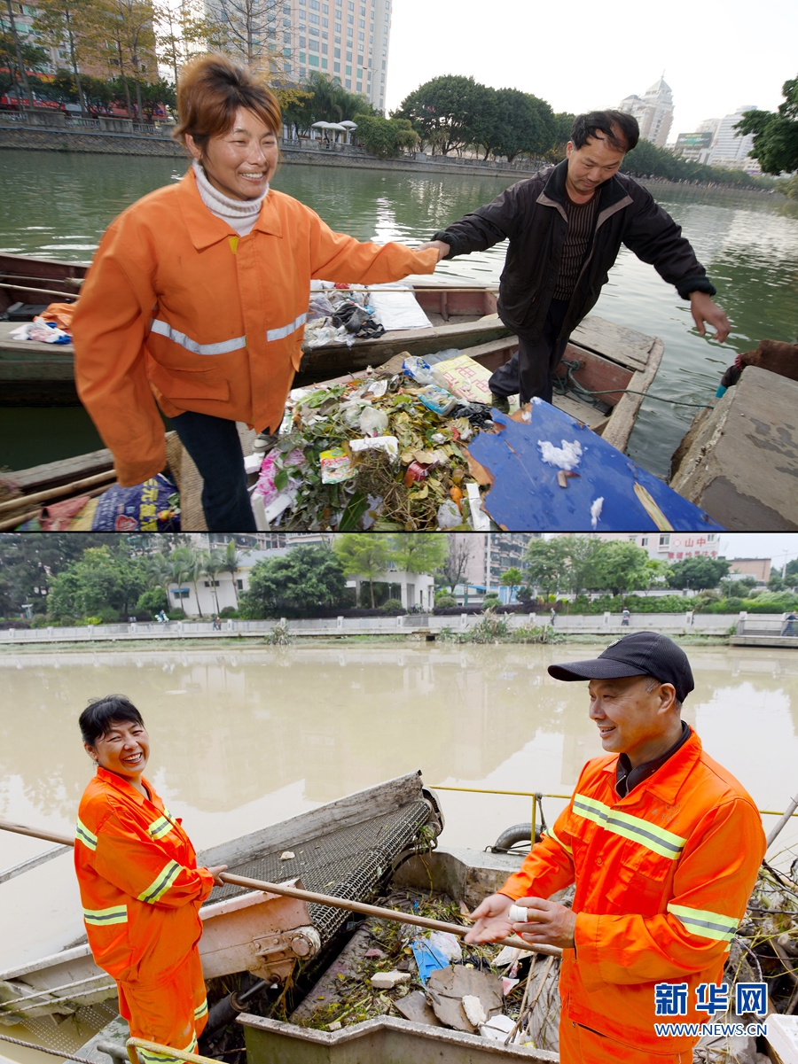 榕环卫夫妻守护一河碧水　18年执着坚守风雨无阻