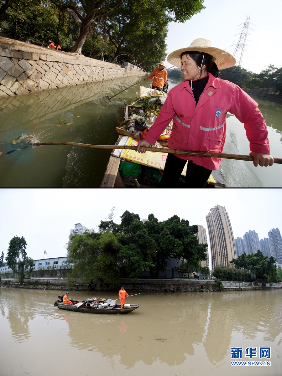 榕环卫夫妻守护一河碧水　18年执着坚守风雨无阻