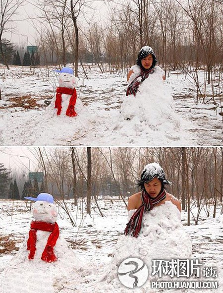 肢体雪人图片真实图片