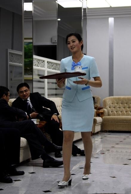朝鲜最美服务员图片