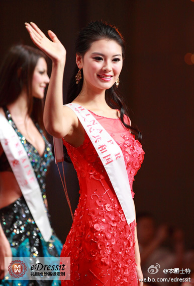 2012年世界小姐选美大赛中国女孩于文霞夺冠