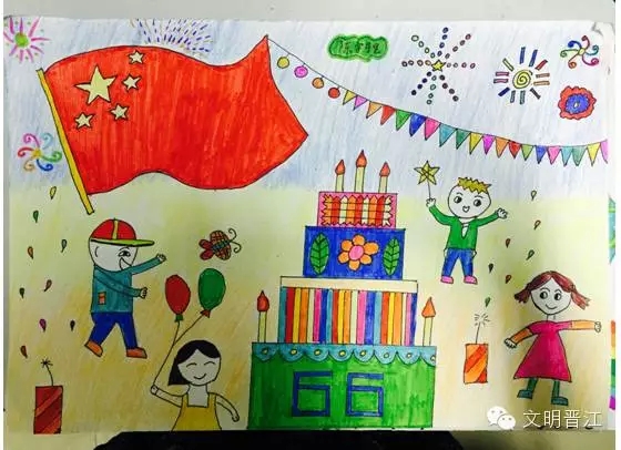 在全市地区小学,幼儿园校园开展小手画国旗儿童彩绘作品征集活动,让